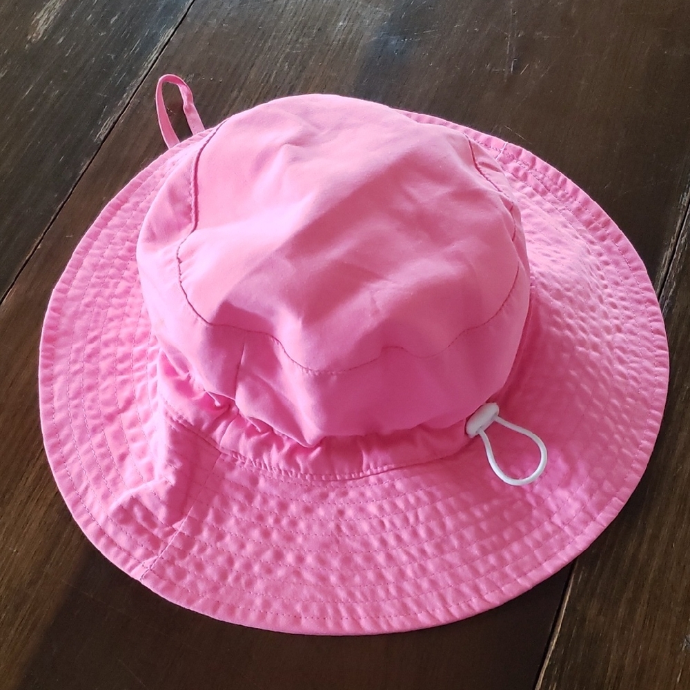 Girls Pink Sun Bucket Hat